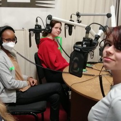 Foto während einer Aufnahme im Studio