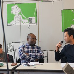 Delerama beim Workshop mit Aufnahmengerät